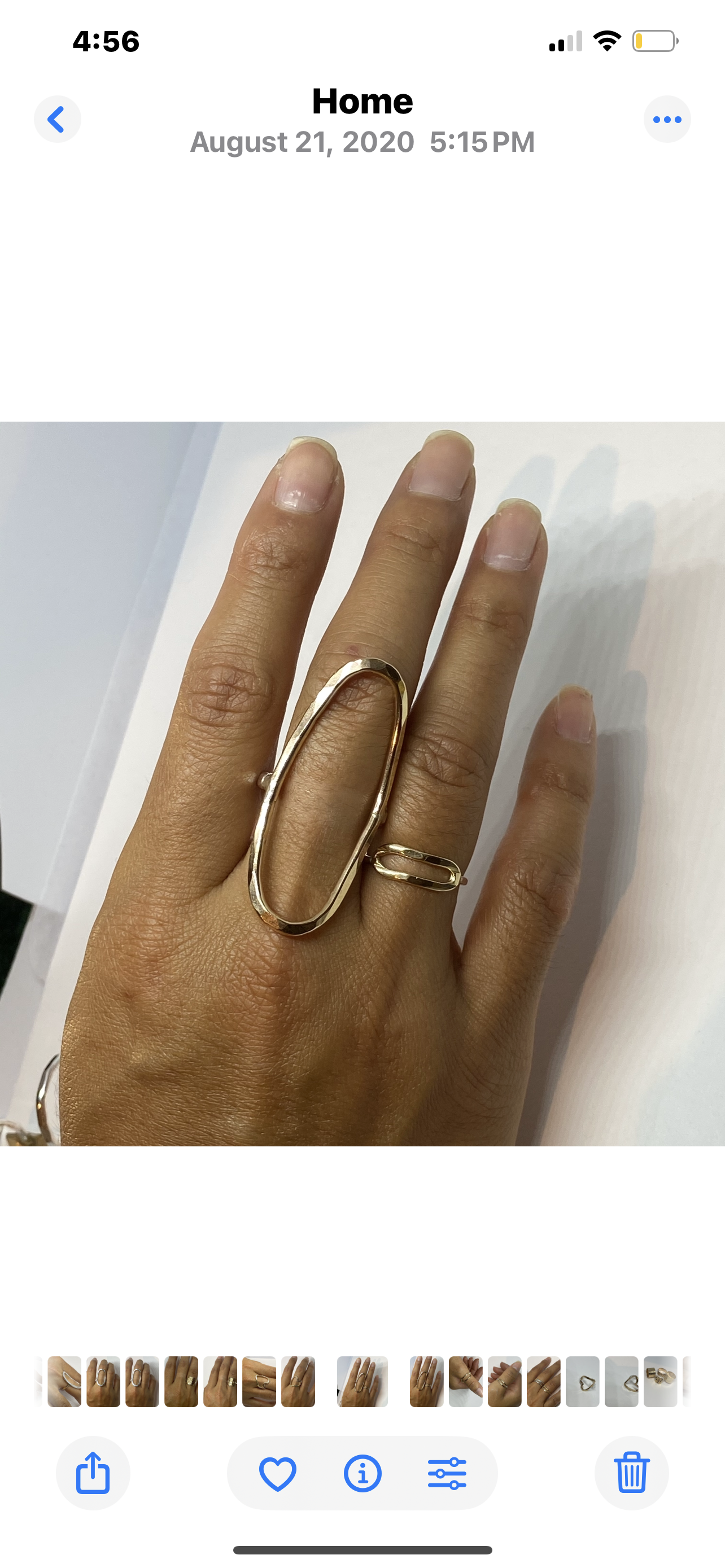 Larger Oval Ring w Pure Silver Band