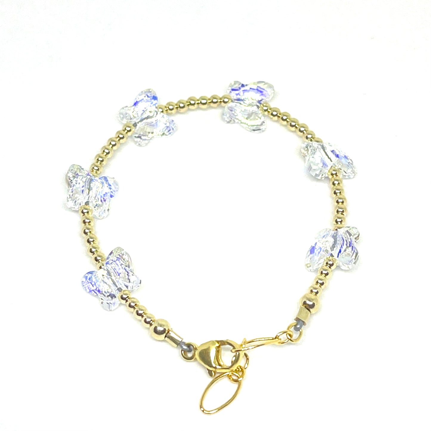 Clear Crystal Baby Butterfly Bracelet