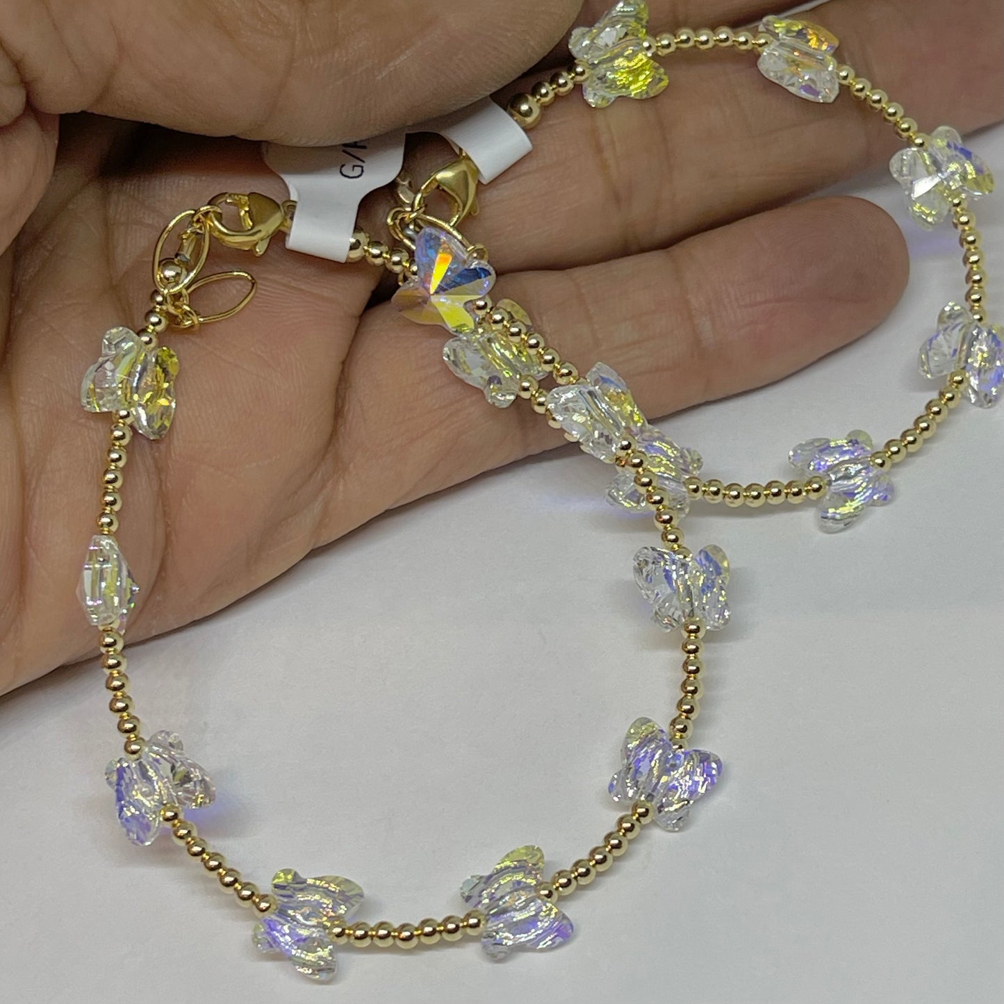Clear Crystal Baby Butterfly Bracelet