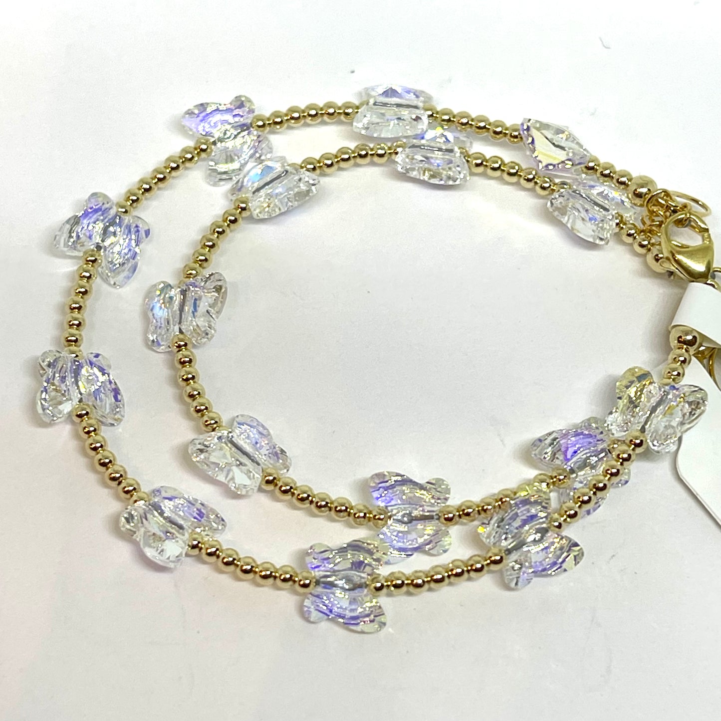Clear Crystal Baby Butterfly Bracelet