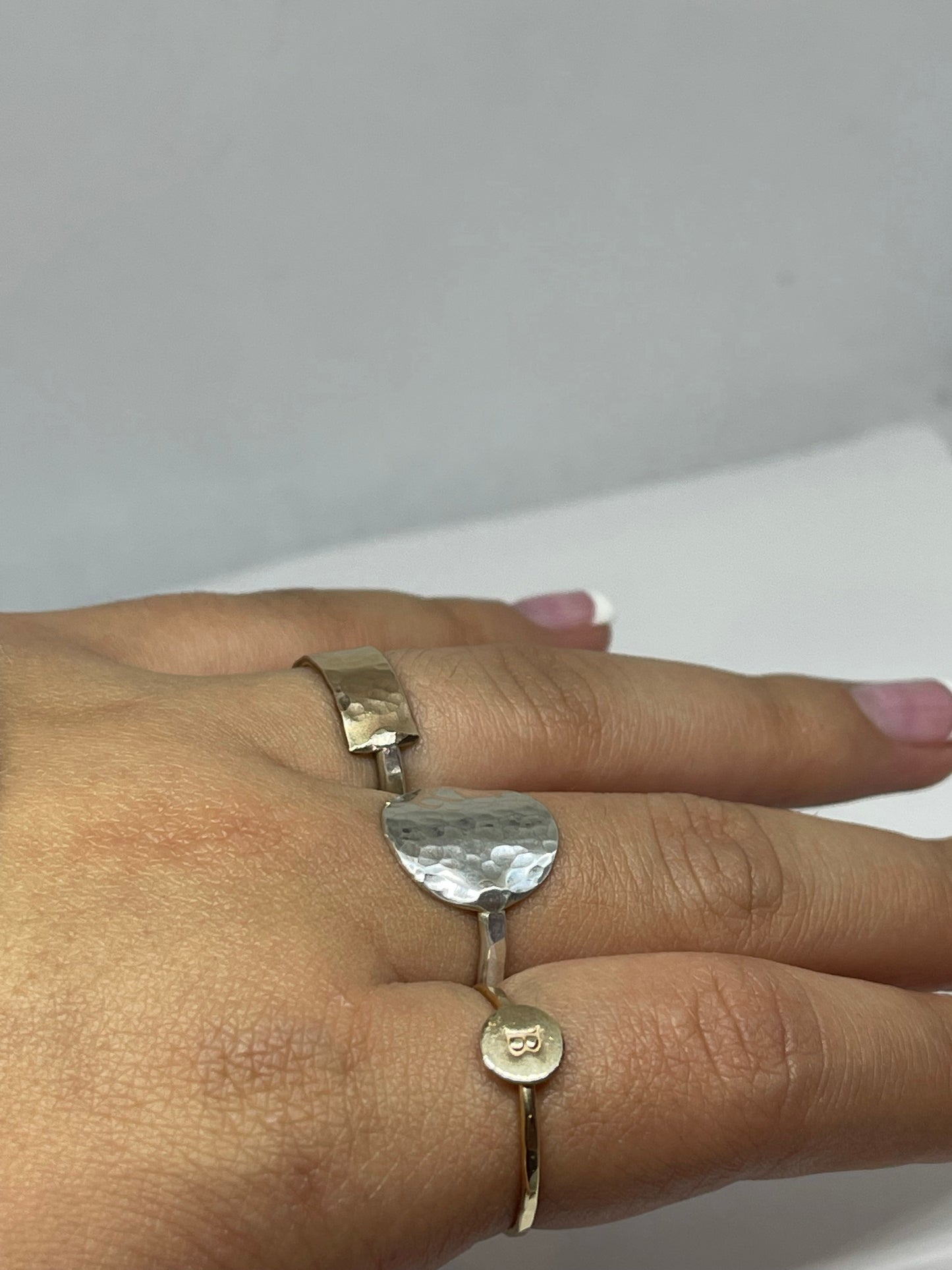 Coin Ring: 12 mm sterling with pure silver band