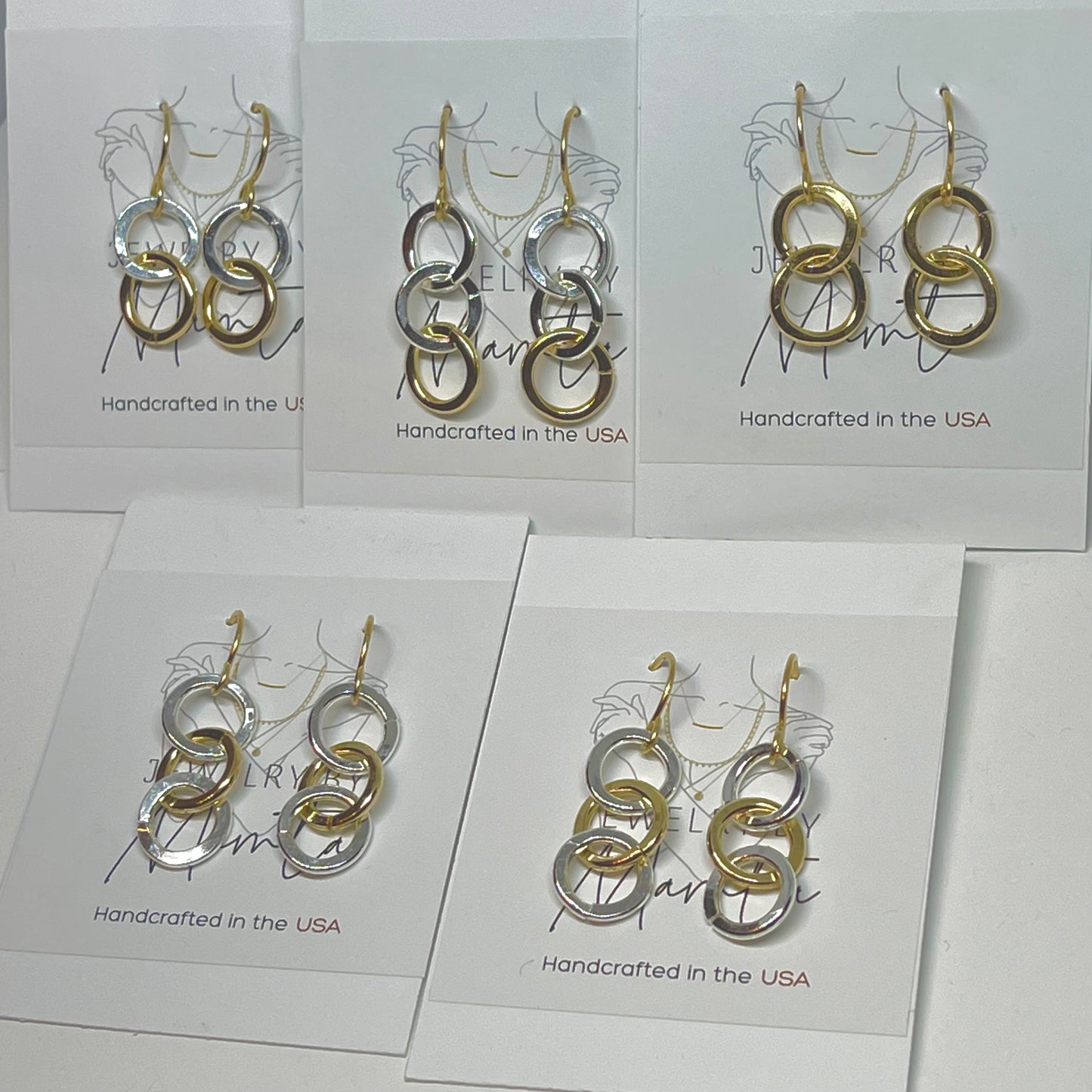 Two tone earrings