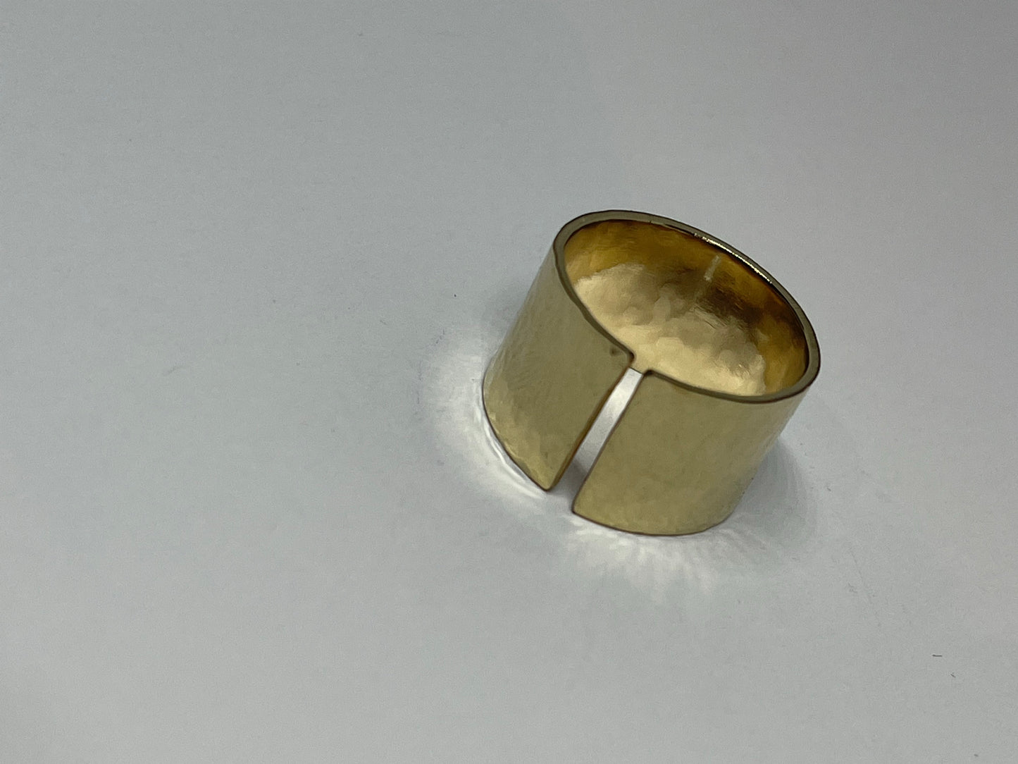 Cuff ring 1/2 inch wide, 14 karat gold filled