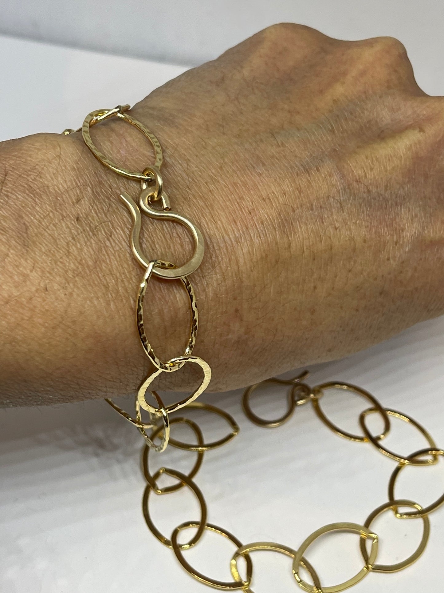Textured Oval Link Bracelet