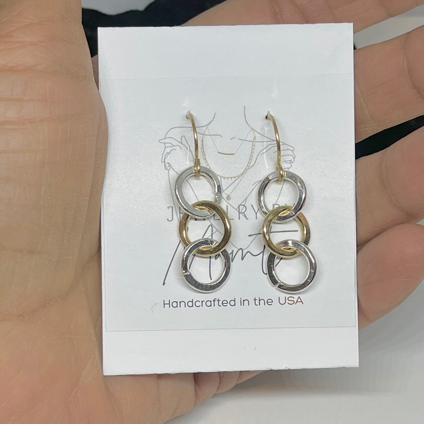 Two tone earrings