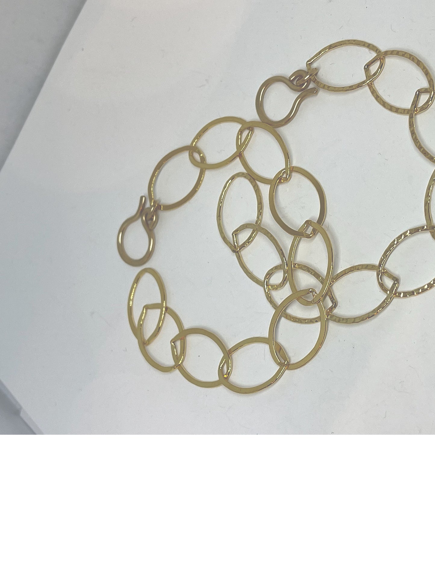 Textured Oval Link Bracelet