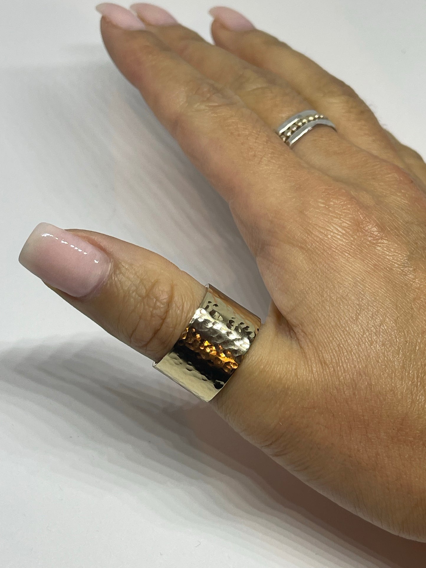 Cuff ring 1/2 inch wide, 14 karat gold filled