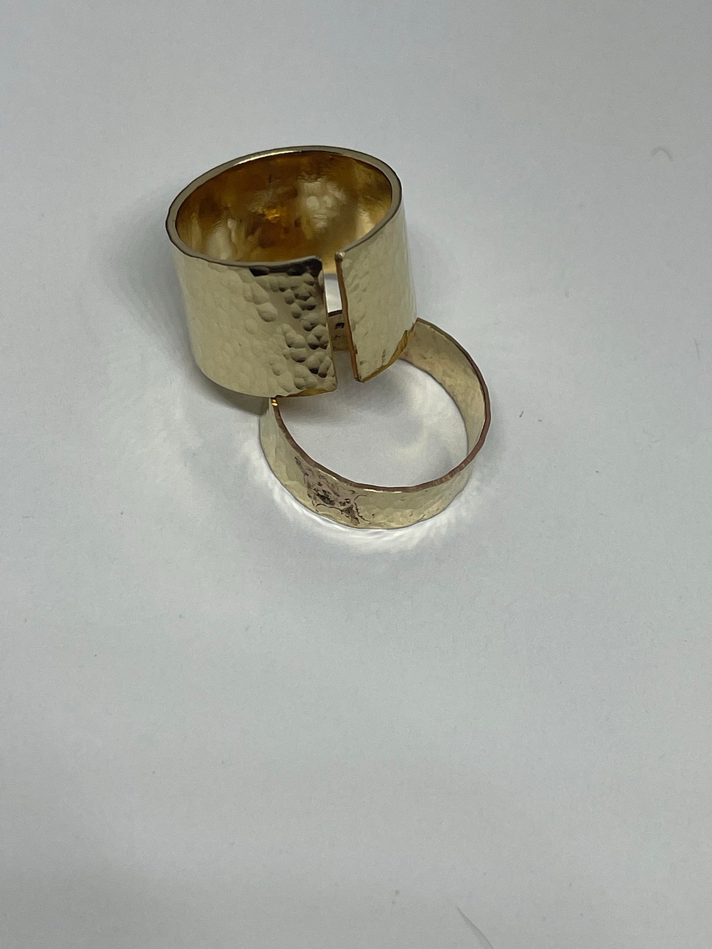 Cuff ring 1/2 inch wide, 14 karat gold filled