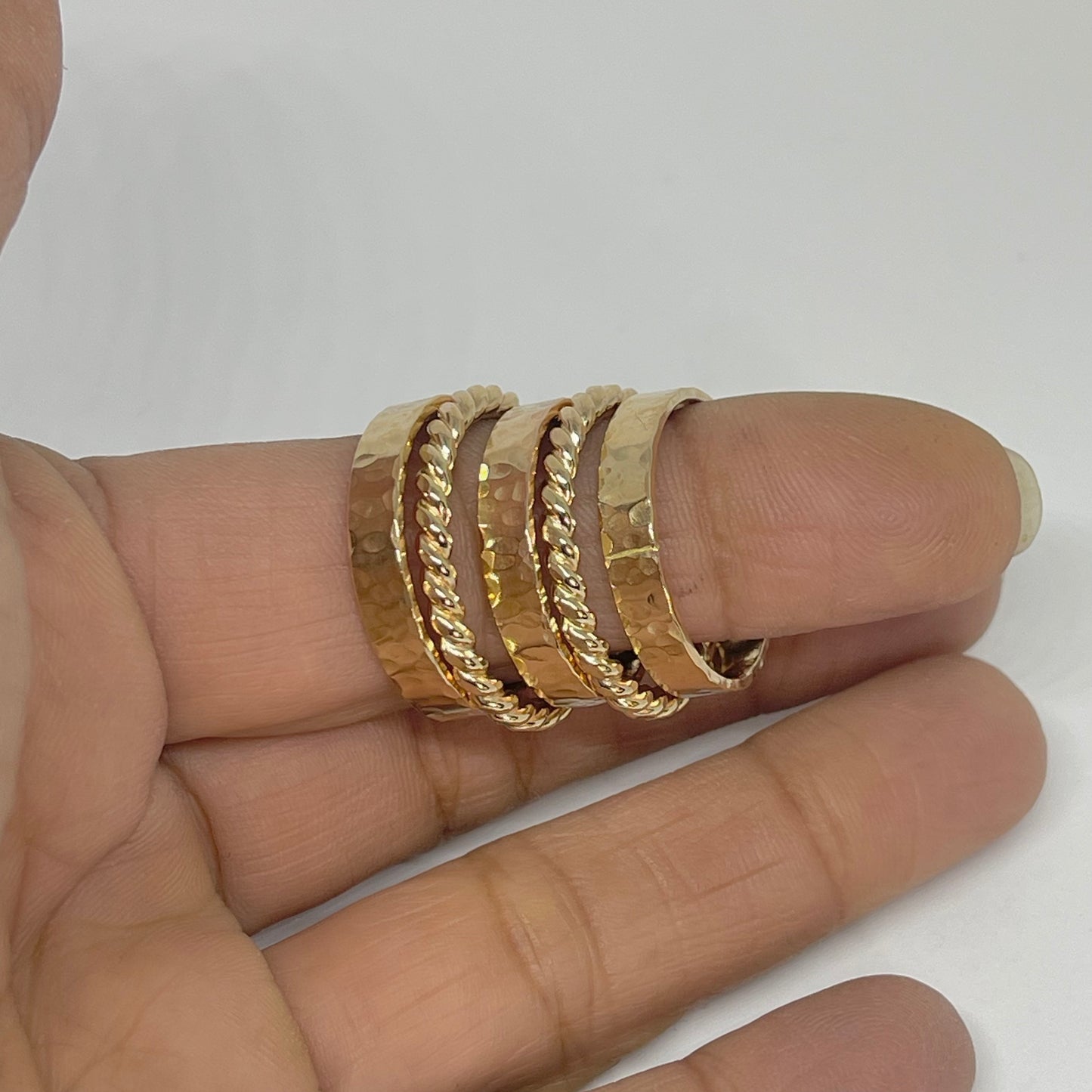 Thick rope ring in 14 karat gold filled ring custom made to size 10-13