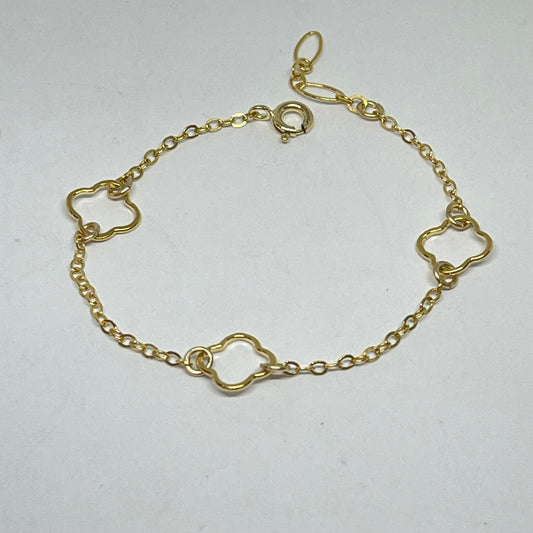 Clover bracelet 14 karat gold filled