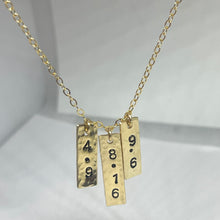 Load image into Gallery viewer, Mom’s Rectangular Charm with DOB Necklace
