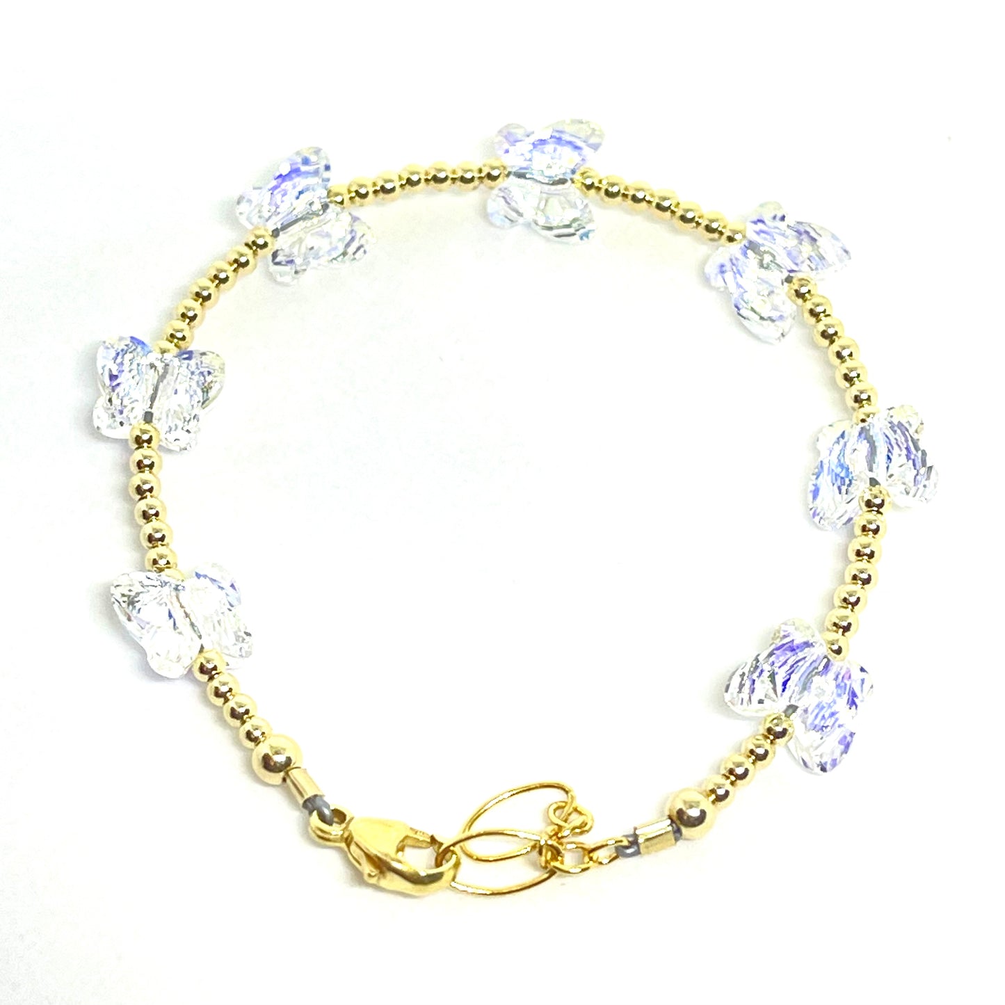 Clear Crystal Youth Butterfly Bracelet