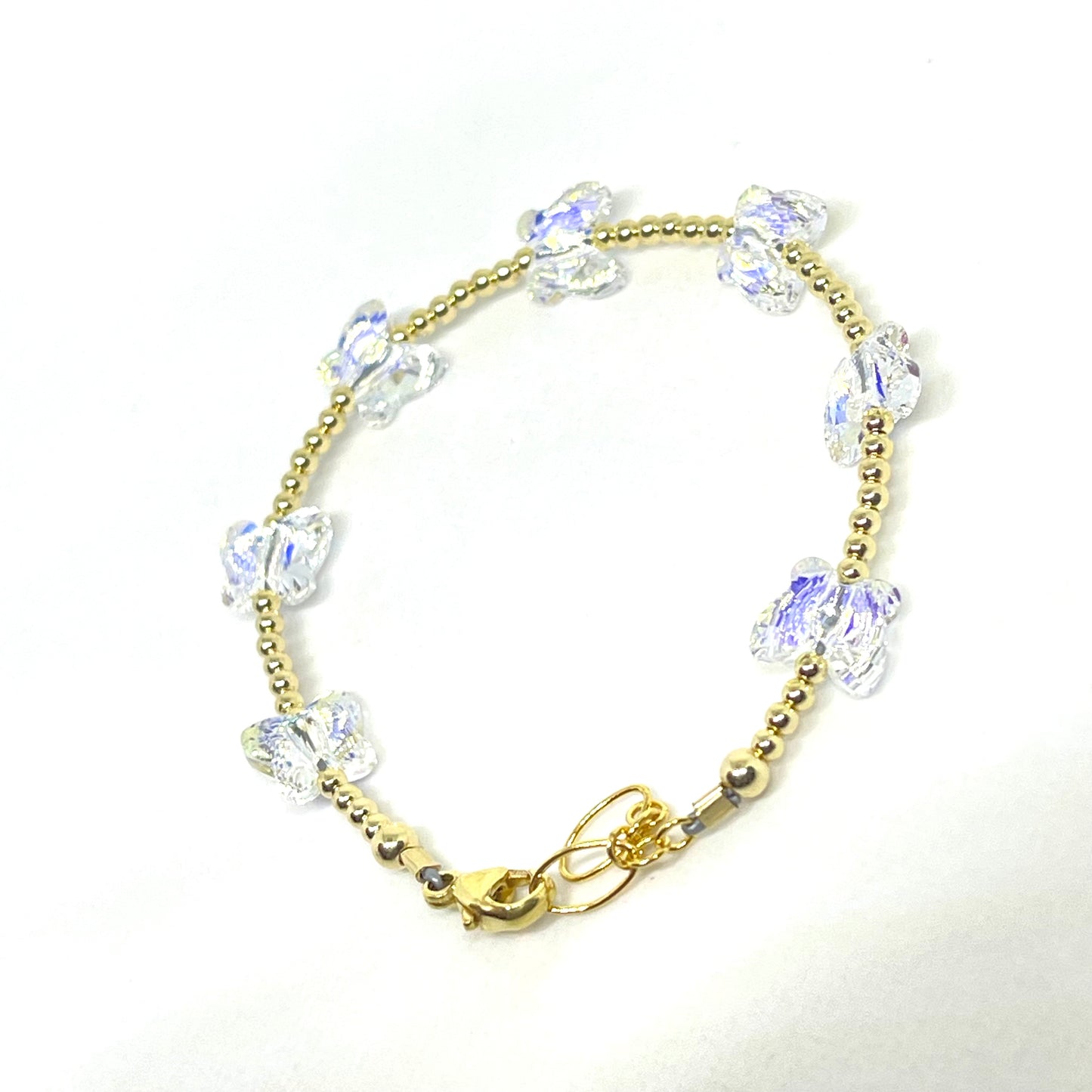 Clear Crystal Youth Butterfly Bracelet