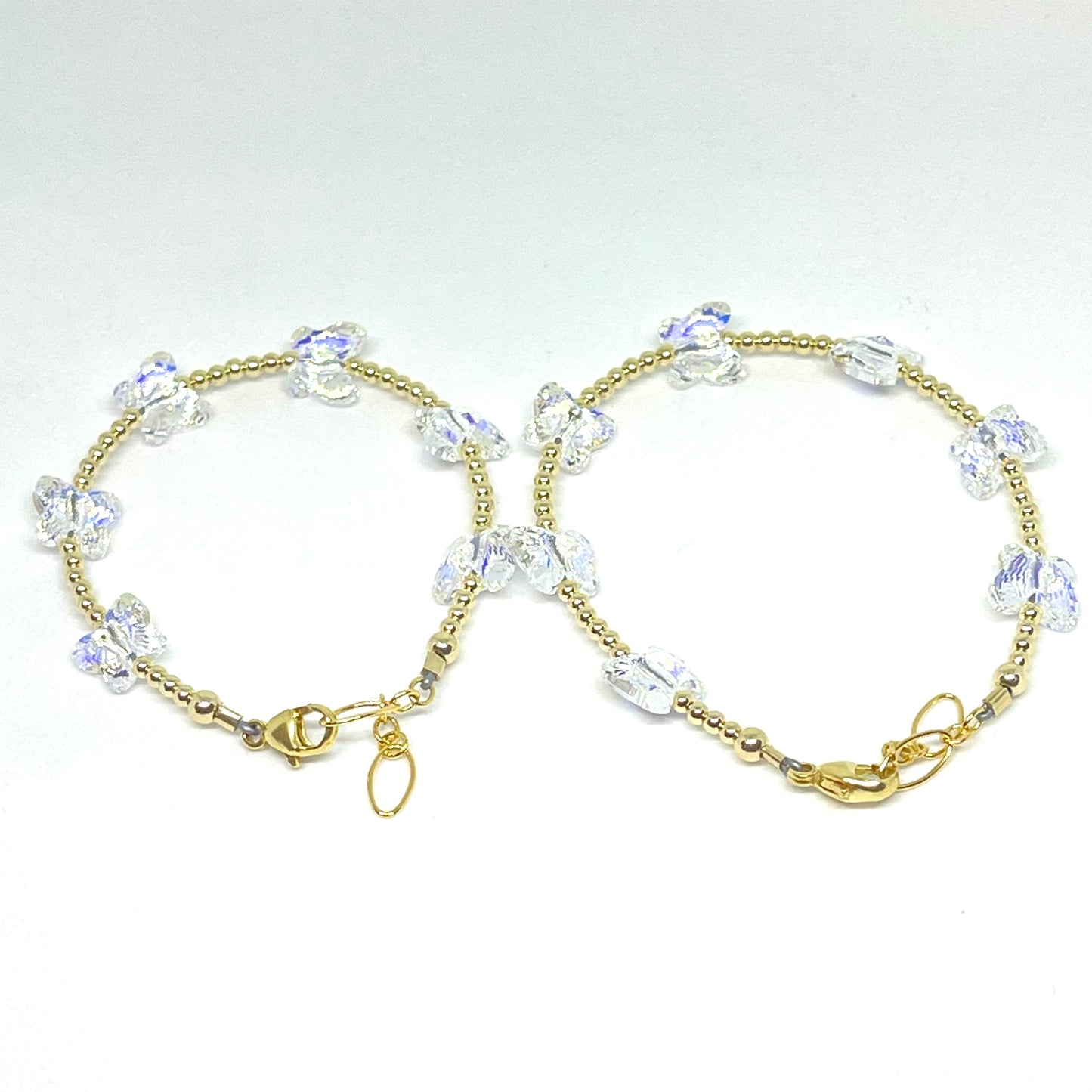 Clear Crystal Youth Butterfly Bracelet