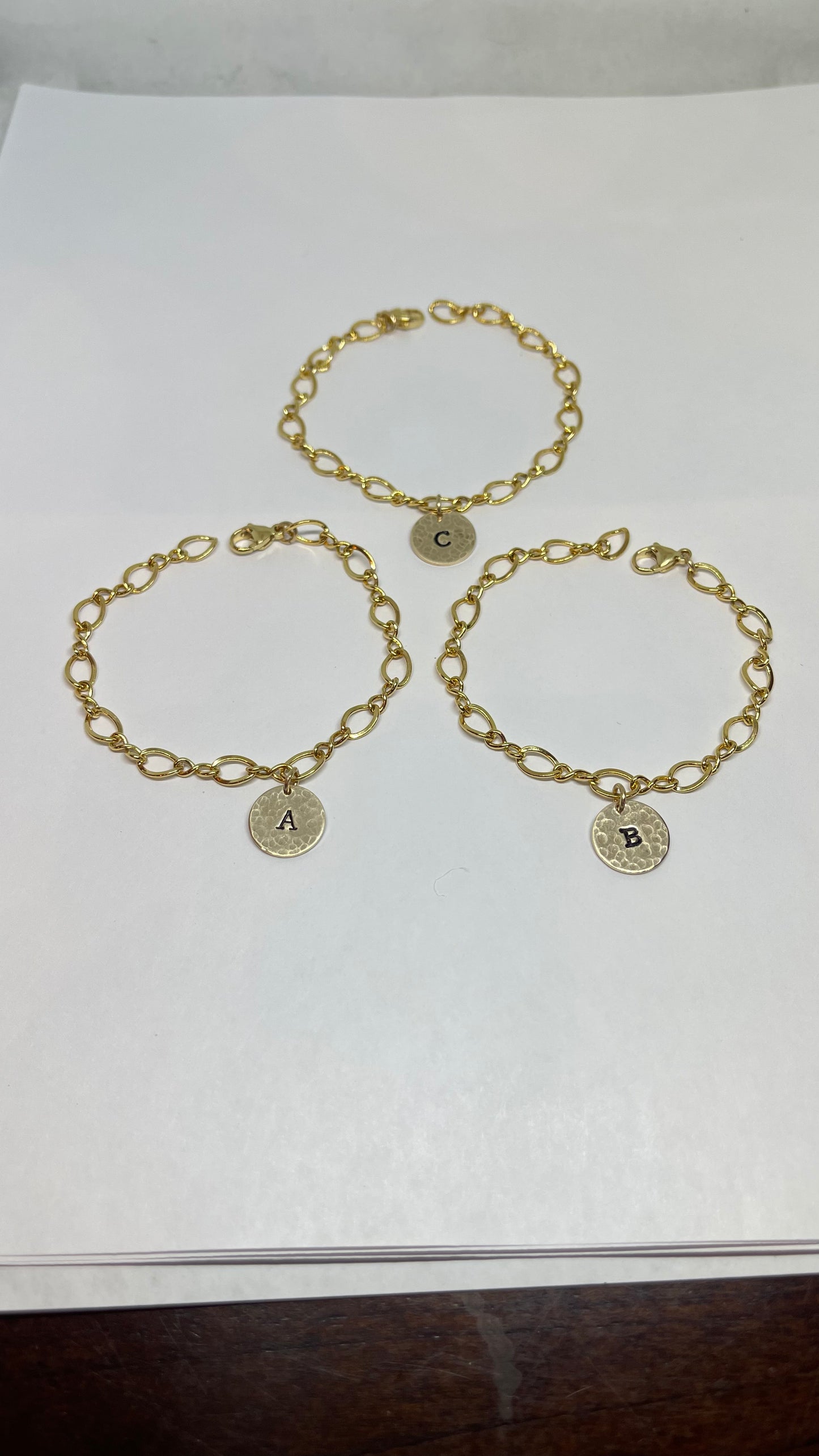 Mom/daughter bracelet with durable figure 8 chain 14 karat gold filled