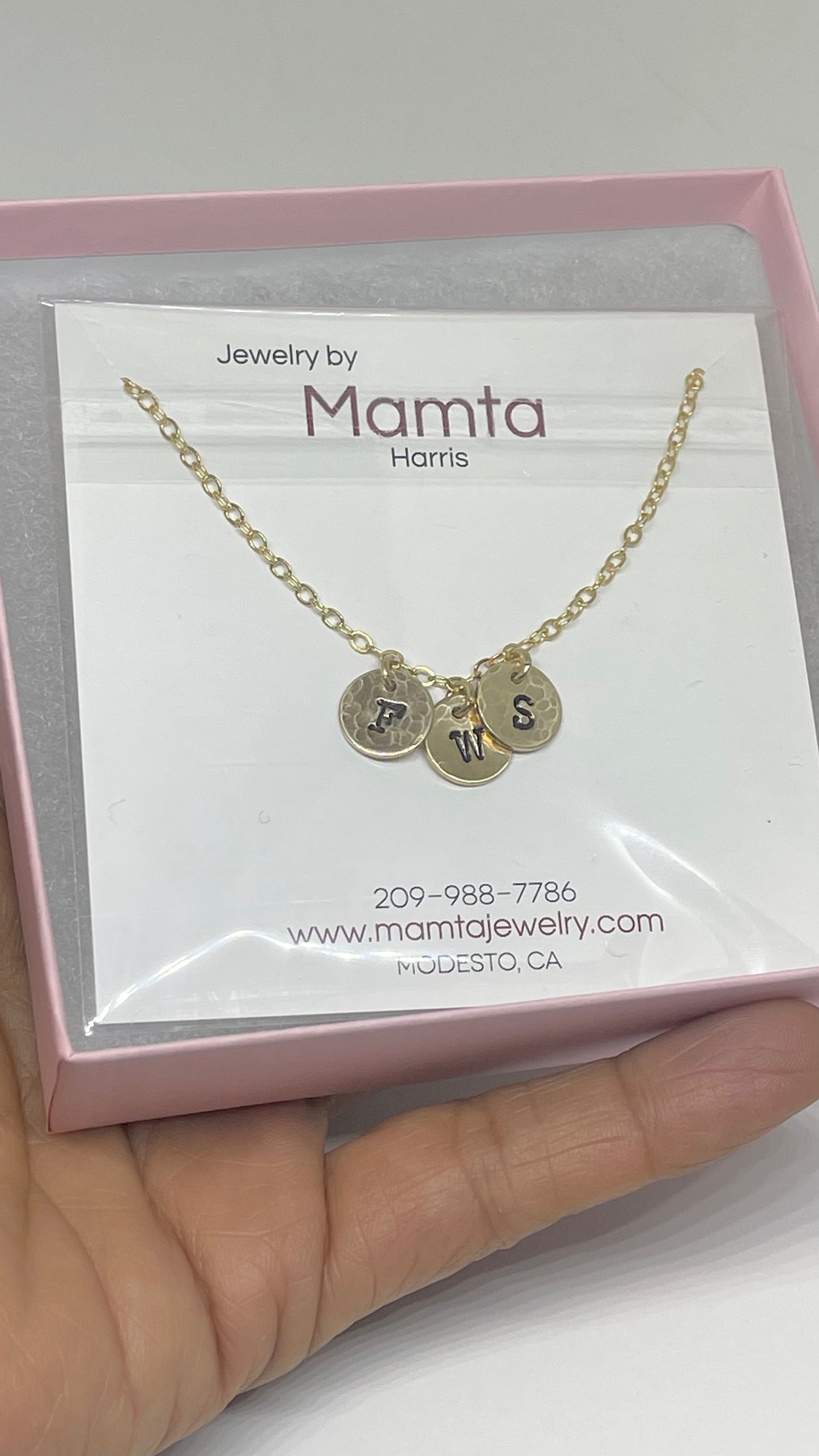 Mother’s Day Necklace (three) 9mm Charms