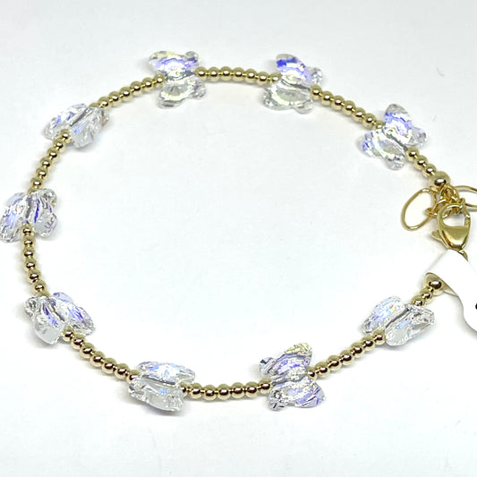 Clear Crystal Butterfly Adult bracelet