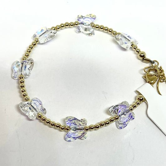 Clear Crystal Baby Butterfly Bracelet