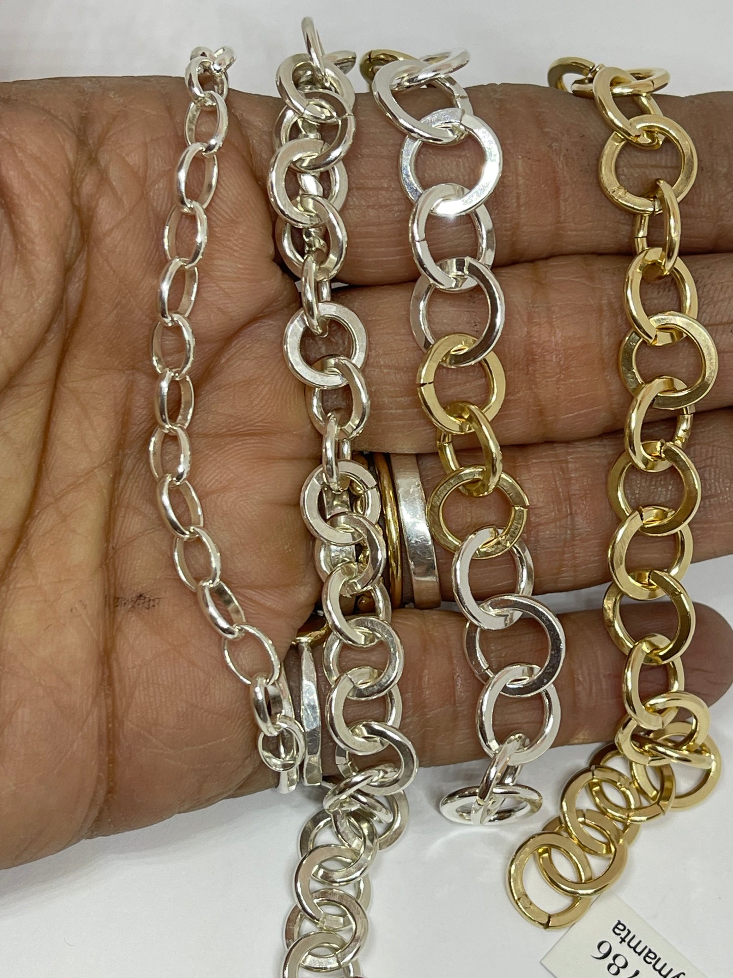 Two-tone Organic bracelet in 14 gauge wire