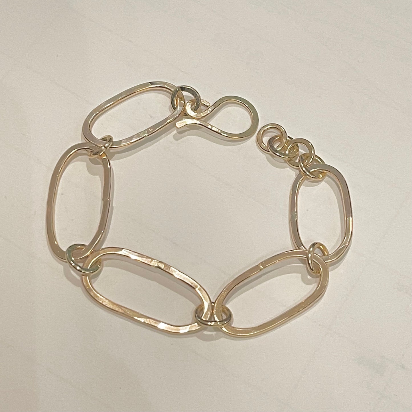 Exclusive Gold Filled Thick Oval link bracelet (custom)