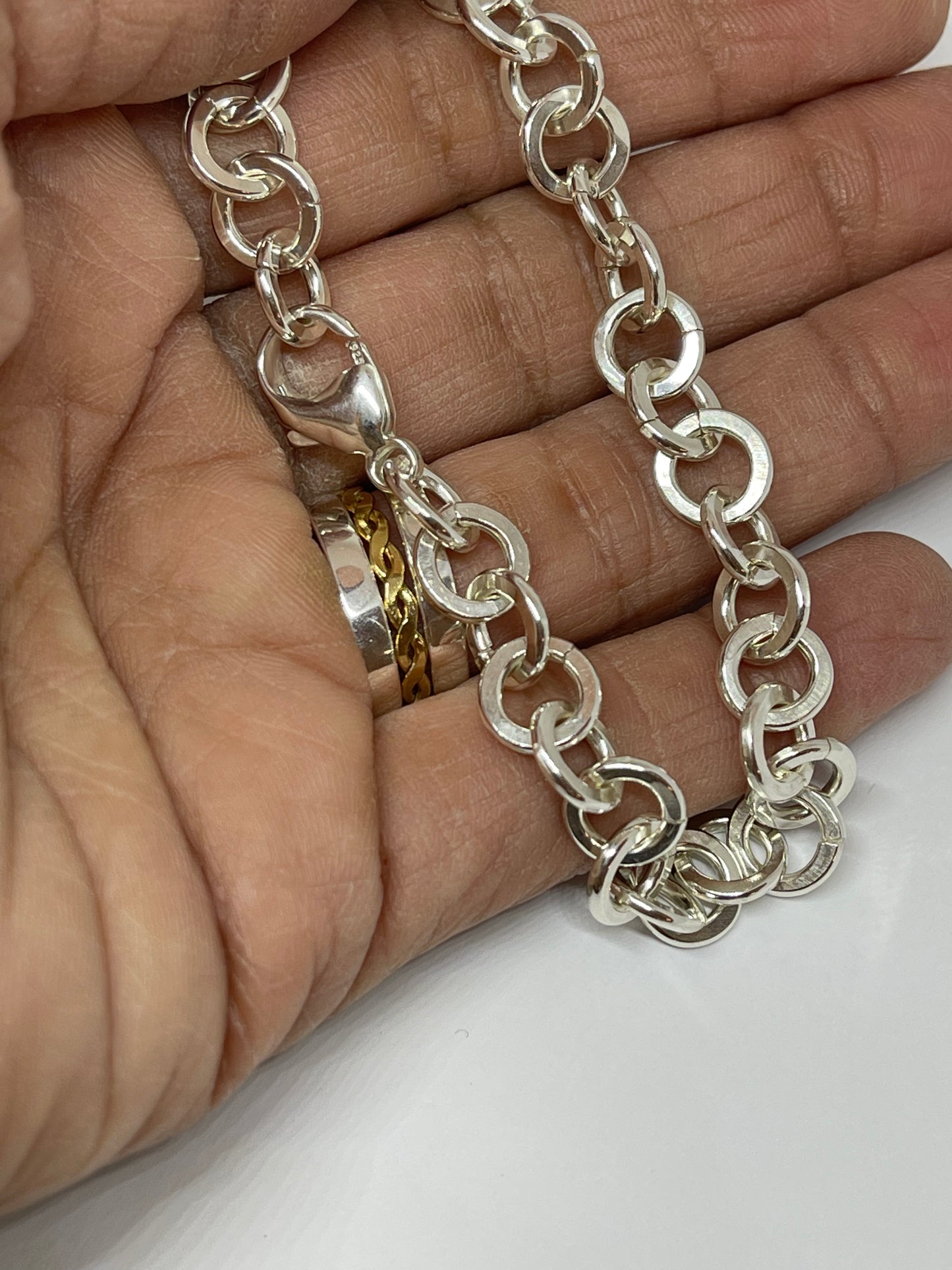 Two-tone Organic bracelet in 14 gauge wire