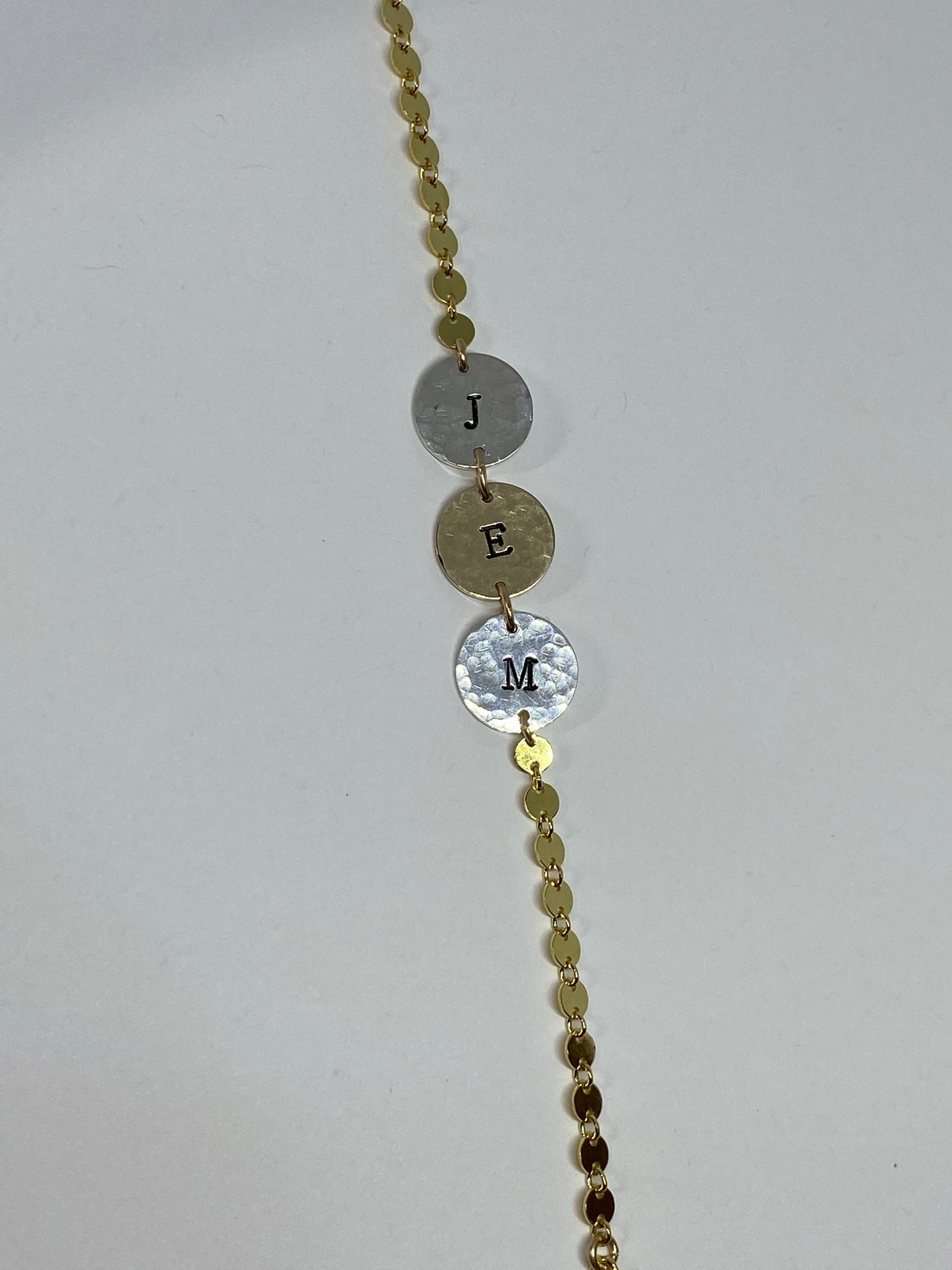 Mother’s Bracelet 12mm Disc in Two Tone