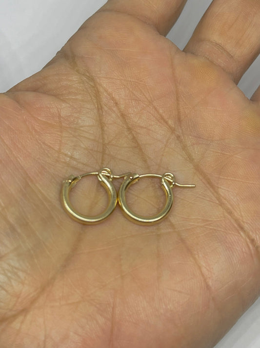 1/2 thick tube hoops 14 k gold filled