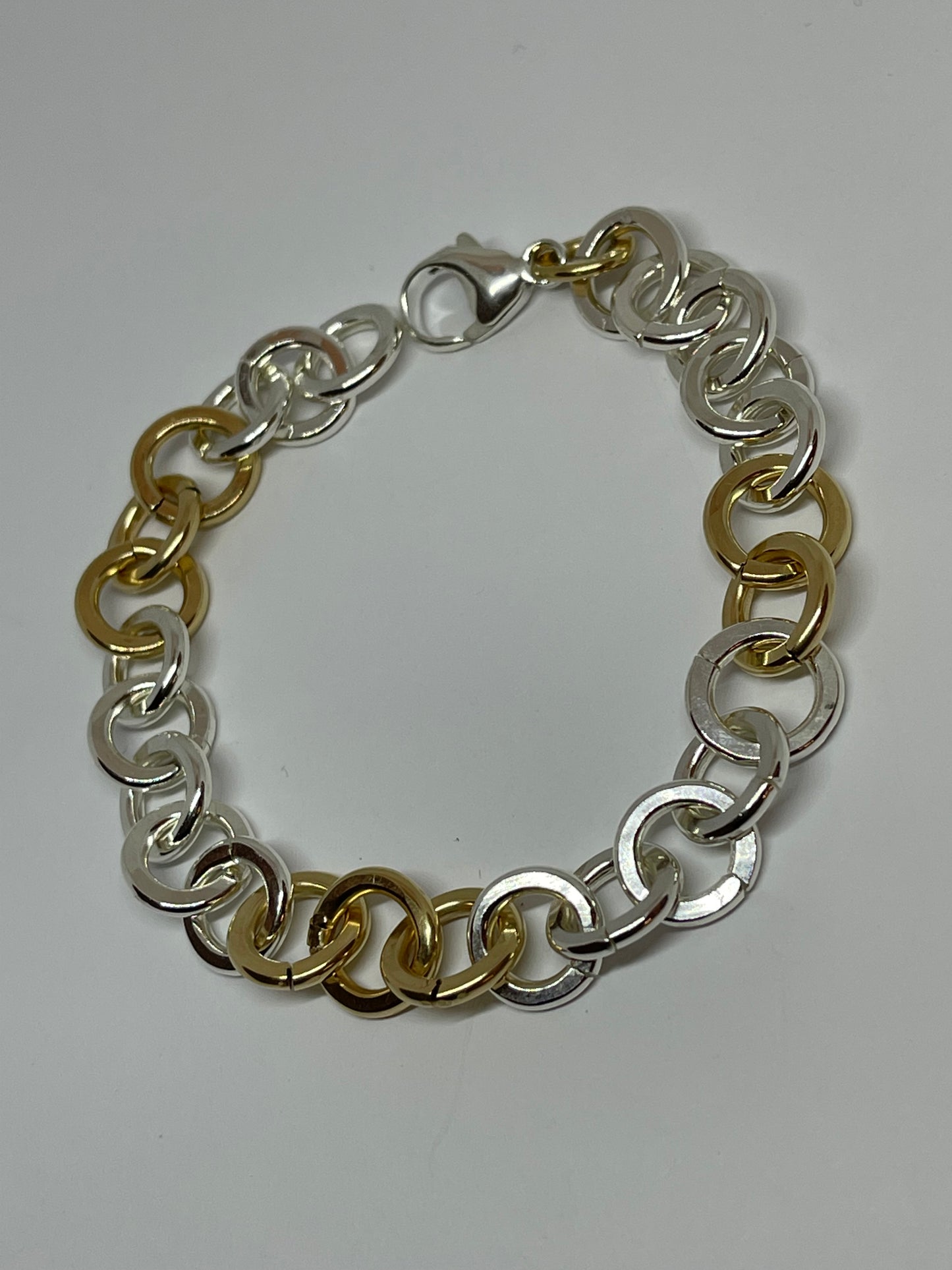 Two-tone Organic bracelet in 14 gauge wire